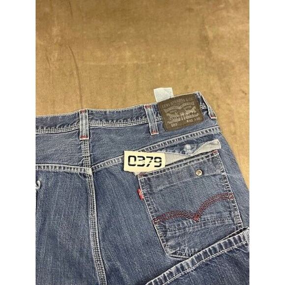 Flared Denim Levi Strauss & Co 569 40x30‎ with Back Pocket Buttons Jeans - Picture 7 of 7